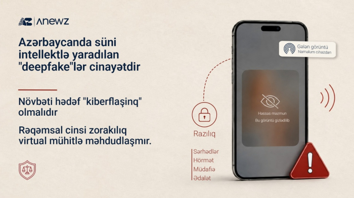 Azərbaycanda süni intellektlə yaradılan "deepfake"lər cinayətdir. Növbəti hədəf "kiberflaşinq" olmalıdır